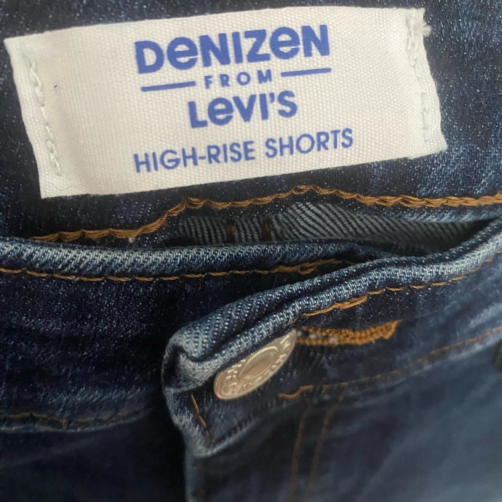 Levi's Dark Blue Jean Shorts - Picture 4 of 6
